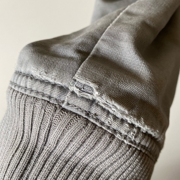 TNA Vintage Grey Bomber Jacket Teal Tie Dye Lining - Picture 9 of 11